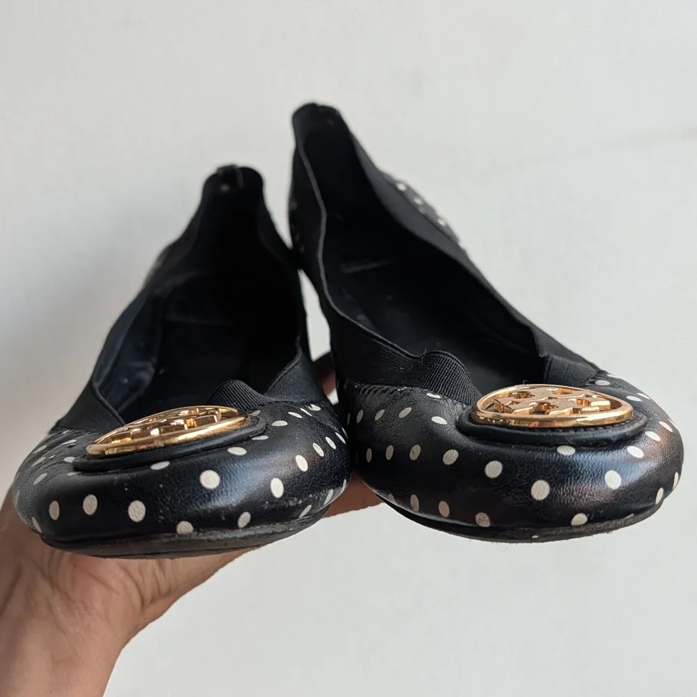 Tory Burch Minnie Polka Dot Flats Size 8.5